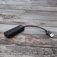 HKM-268883 High-Speed USB 3.0 Hub Splitter with 4 Ports and Overload Protection