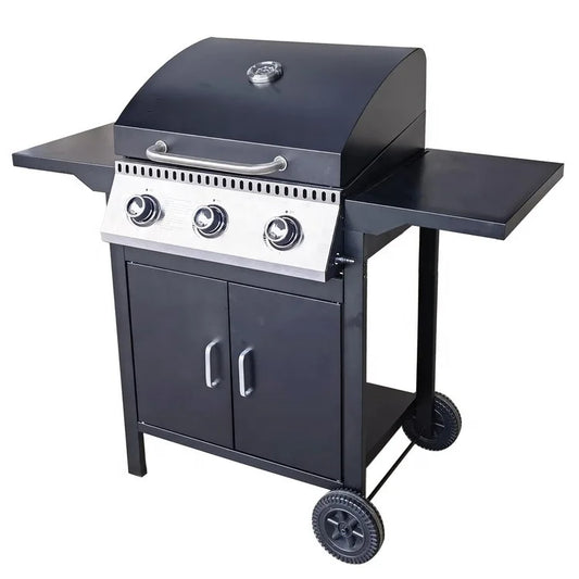 KTX-269203 Komenjoy G029300 3-Burner Outdoor Gas Grill with Warming Rack and Removable Grease Pan