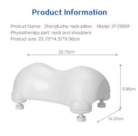 HKM-269523 Cervical Spine Support Physiotherapy Pillow - Adjustable Height, Bone Shape, Single Person Use, White/Black