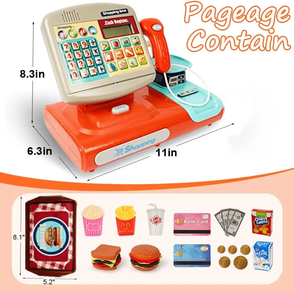 HKM-269523 Electronic Cashier Register Toy for Kids - Pretend Play Supermarket Experience for Ages 2-13
