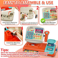 HKM-269523 Electronic Cashier Register Toy for Kids - Pretend Play Supermarket Experience for Ages 2-13