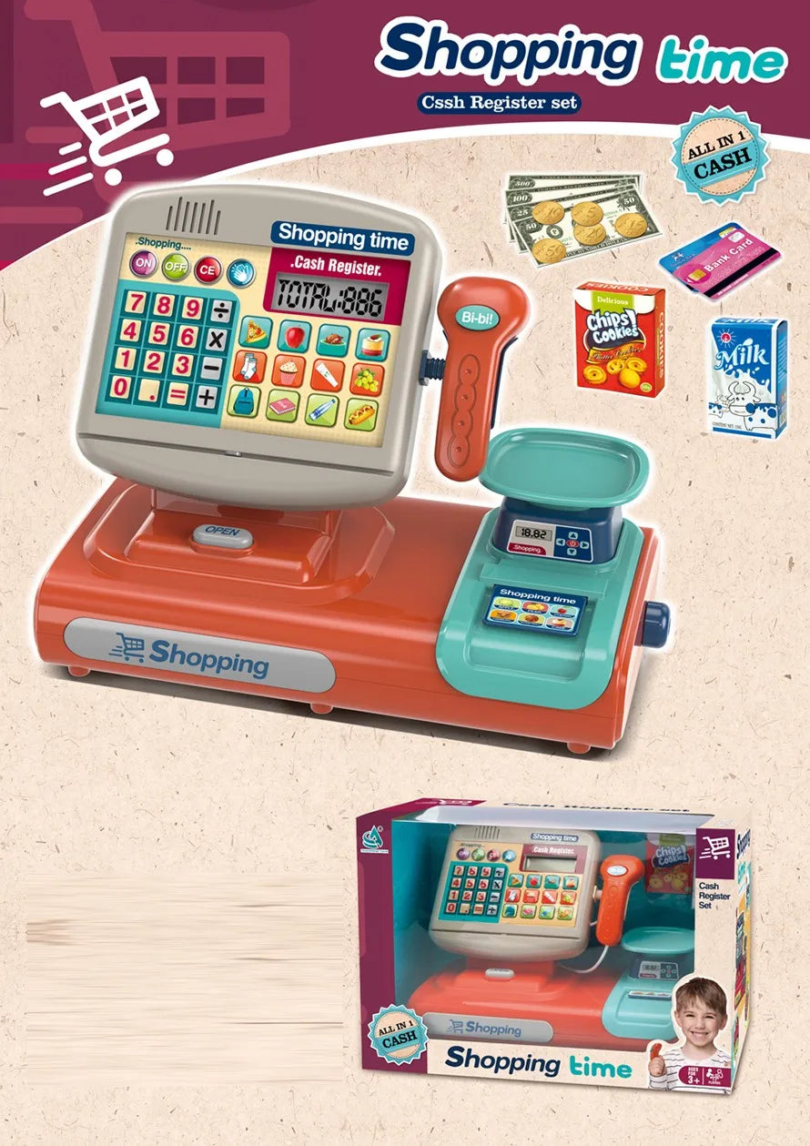 HKM-269523 Electronic Cashier Register Toy for Kids - Pretend Play Supermarket Experience for Ages 2-13