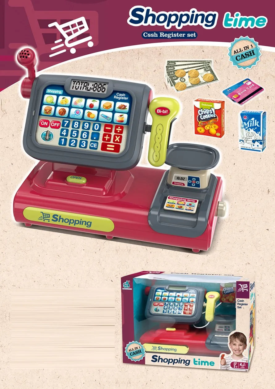 HKM-269523 Electronic Cashier Register Toy for Kids - Pretend Play Supermarket Experience for Ages 2-13