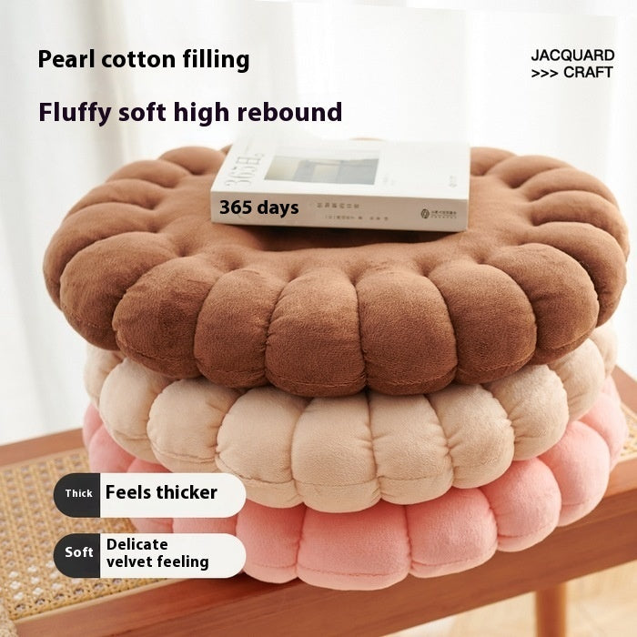 HKM-269651 Nordic Soft Plush Biscuit Seat Cushion in Multiple Colors and Patterns