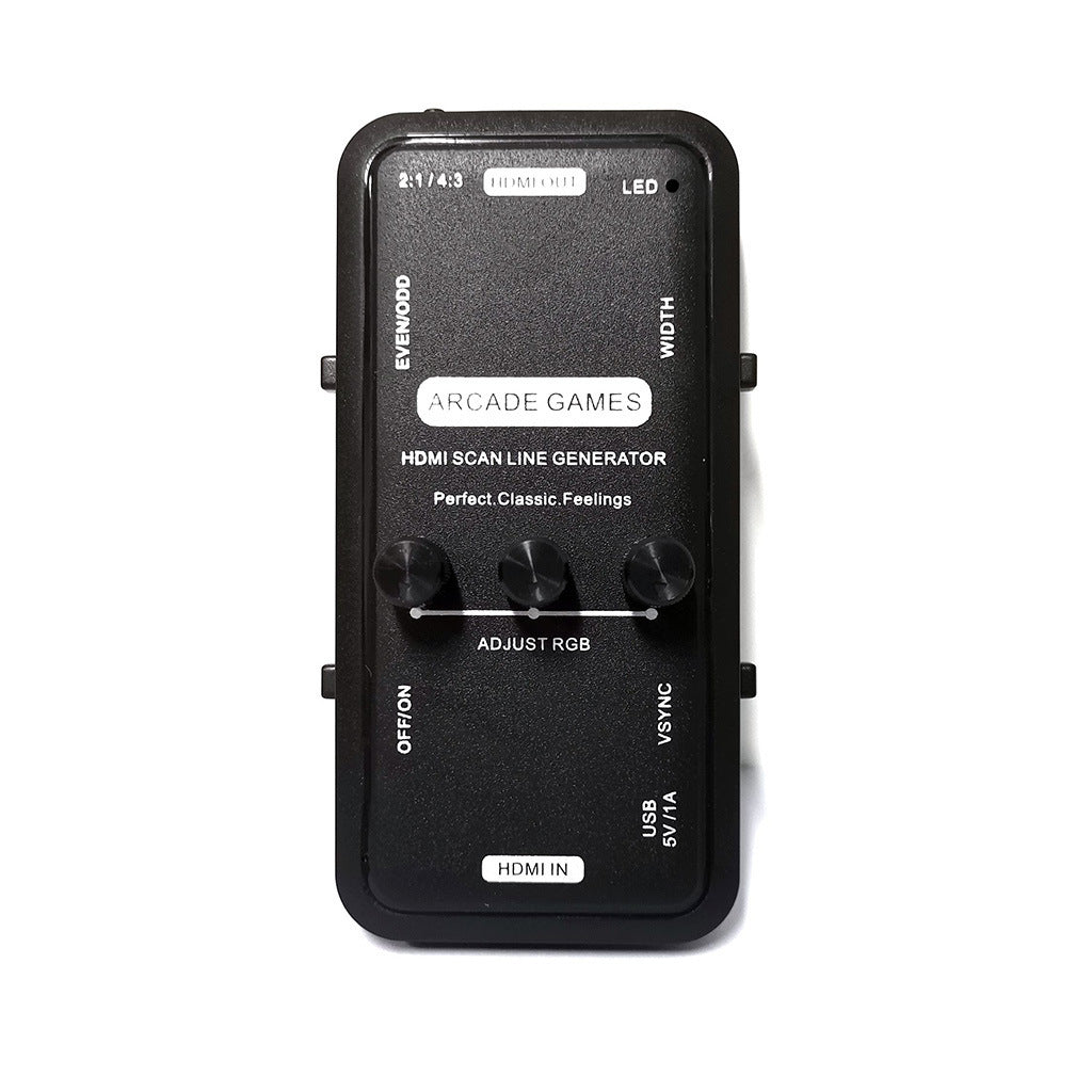 HKM-269715 HDMI Image Scan Line Generator for Arcade Game Experience, Adjustable Scan Line Effect, Easy Connectivity