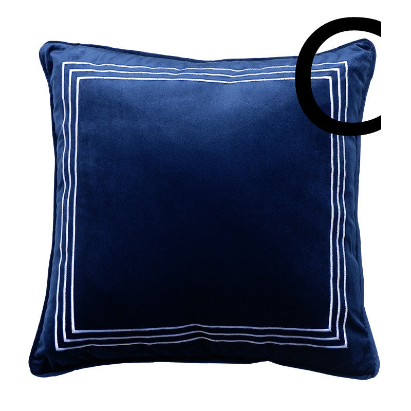 HKM-269843 Plush Modern Minimalist 45x45CM Bedside Cushion Pillow
