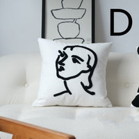 HKM-269843 Plush Modern Minimalist 45x45CM Bedside Cushion Pillow