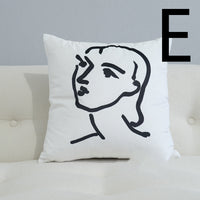 HKM-269843 Plush Modern Minimalist 45x45CM Bedside Cushion Pillow