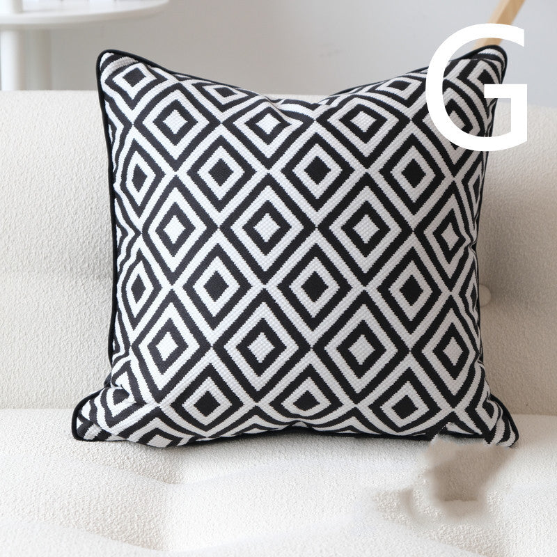 HKM-269843 Plush Modern Minimalist 45x45CM Bedside Cushion Pillow