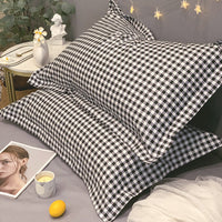 HKM-269907 Cotton Pillowcase Set in Various Plaid and Check Patterns for Home Decor