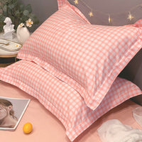 HKM-269907 Cotton Pillowcase Set in Various Plaid and Check Patterns for Home Decor