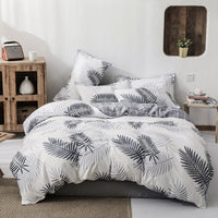 HKM-270163 Cotton Duvet Cover Set with Pillow Cases and Bed Sheet, Multiple Sizes Available