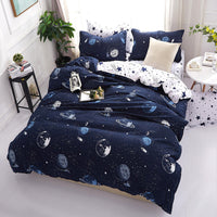 HKM-270163 Cotton Duvet Cover Set with Pillow Cases and Bed Sheet, Multiple Sizes Available