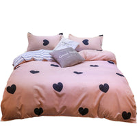 HKM-270163 Cotton Duvet Cover Set with Pillow Cases and Bed Sheet, Multiple Sizes Available