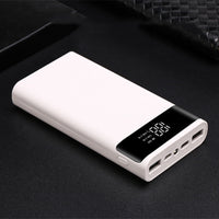 HKM-270227 Battery Charging Box with LCD Display for 6x18650 Lithium Batteries - Dual USB & Type-C Ports - Durable Plastic Housing