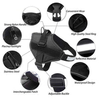 HKM-270355 Reflective Pet Dog Vest Harness with Leash - Fashion & Simplicity in Durable Cloth