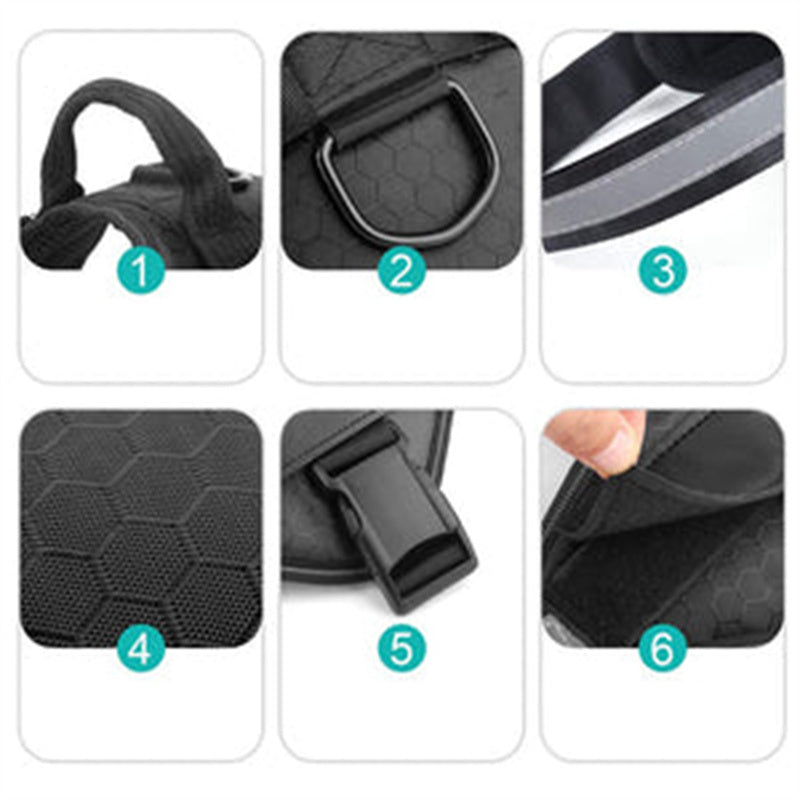 HKM-270355 Reflective Pet Dog Vest Harness with Leash - Fashion & Simplicity in Durable Cloth