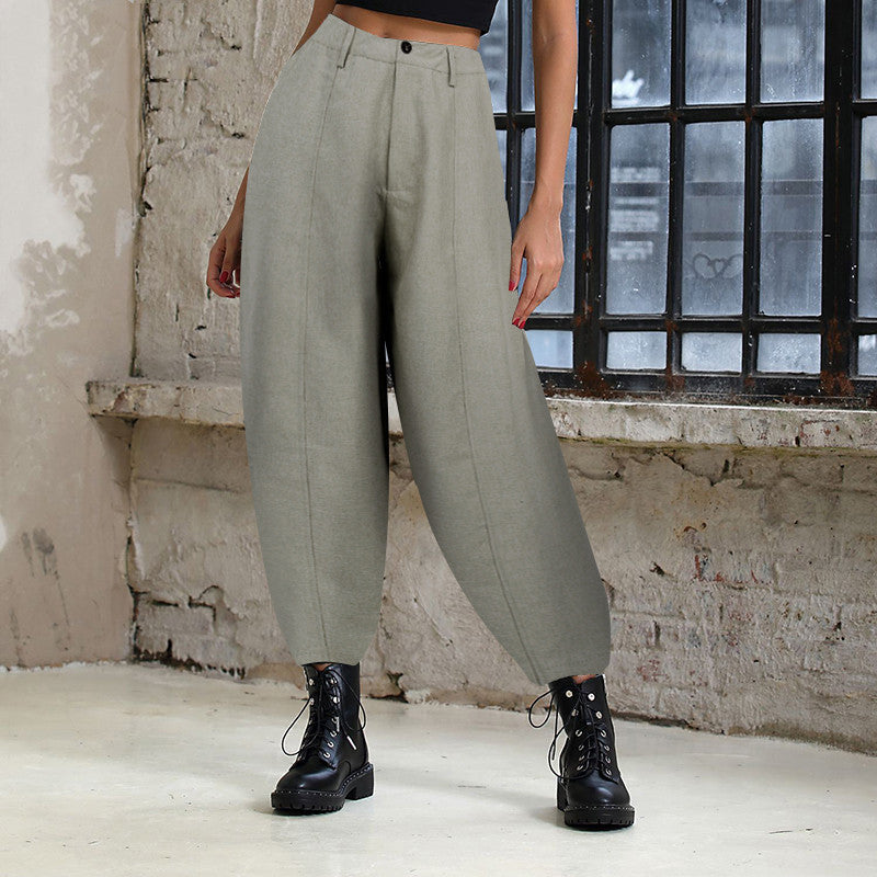 HKM-270547 Casual Women's Baggy Harem Trousers for Autumn Comfort