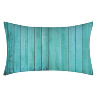 HKM-270547 Teal Geometric Abstraction Lumbar Cushion Cover - Peach Skin Material, 30x50cm
