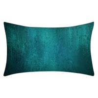 HKM-270547 Teal Geometric Abstraction Lumbar Cushion Cover - Peach Skin Material, 30x50cm