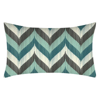 HKM-270547 Teal Geometric Abstraction Lumbar Cushion Cover - Peach Skin Material, 30x50cm