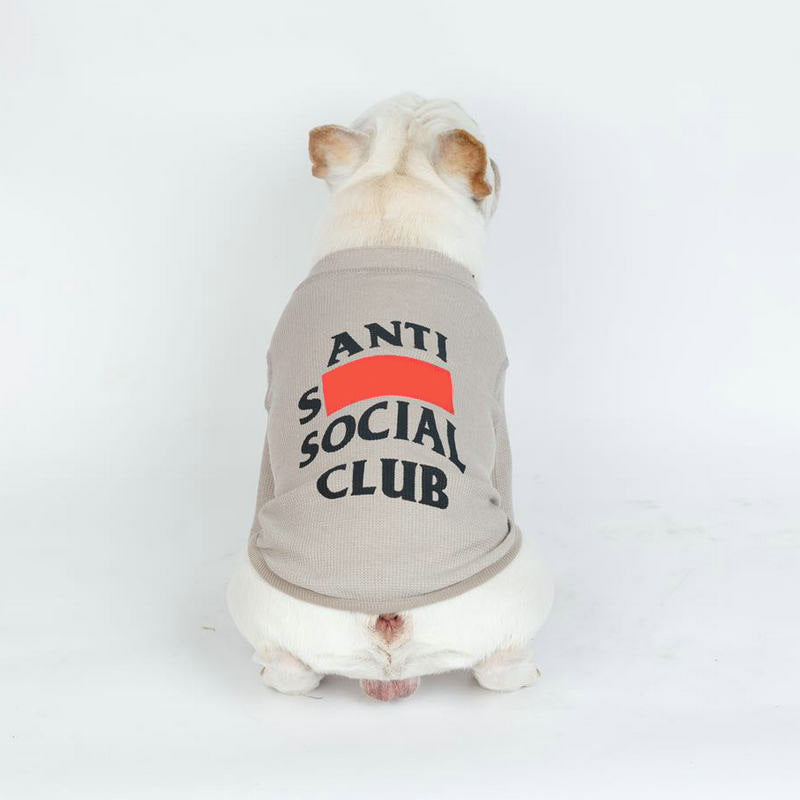 HKM-270611 Casual Cotton Two-Legged Sweater for Pets in Pink and Gray, Multiple Sizes Available