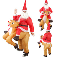 HKM-270611 Inflatable Santa Suit for Adults - Waterproof PU Coated Polyester, Size 150cm-190cm