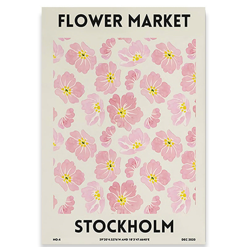 KTX-270675 Floral Canvas Art Print - Decorative Spray Painting on Blank Canvas