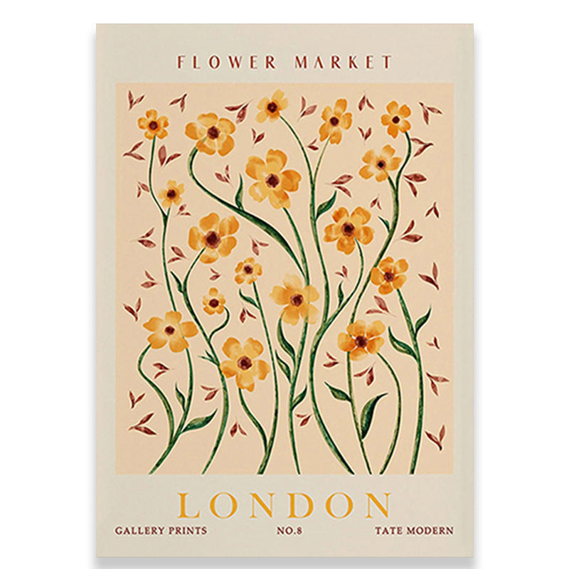 KTX-270675 Floral Canvas Art Print - Decorative Spray Painting on Blank Canvas