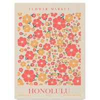 HKM-270675 Floral Canvas Art Print - Decorative Spray Painting on Blank Canvas