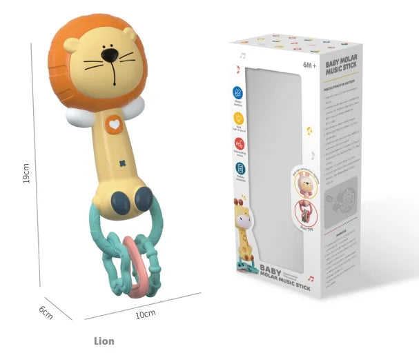 HKM-270803 Musical Soft Animal Rattle Toy for Newborns and Toddlers