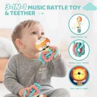 HKM-270803 Musical Soft Animal Rattle Toy for Newborns and Toddlers