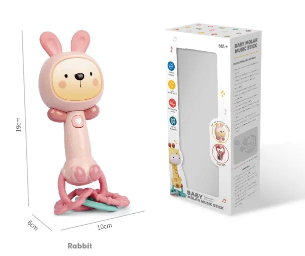 HKM-270803 Musical Soft Animal Rattle Toy for Newborns and Toddlers