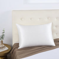 HKM-270803 Solid Color Mulberry Silk Zipper Pillowcase - Modern Simplicity, Available in 19mm & 22mm Sizes