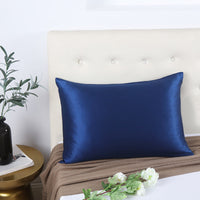 HKM-270803 Solid Color Mulberry Silk Zipper Pillowcase - Modern Simplicity, Available in 19mm & 22mm Sizes