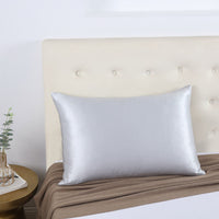 HKM-270803 Solid Color Mulberry Silk Zipper Pillowcase - Modern Simplicity, Available in 19mm & 22mm Sizes