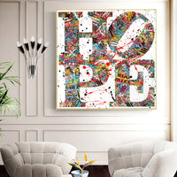 HKM-270995 Animal Flower Hand-Painted Digital Oil Painting - Multiple Sizes Available