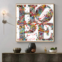 HKM-270995 Animal Flower Hand-Painted Digital Oil Painting - Multiple Sizes Available