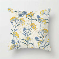 HKM-271059 Super Soft Peach Skin Fleece Pillowcase with Creative Plant Design, 45x45CM