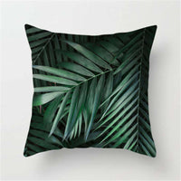 HKM-271059 Super Soft Peach Skin Fleece Pillowcase with Creative Plant Design, 45x45CM