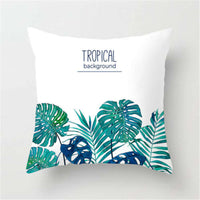 HKM-271059 Super Soft Peach Skin Fleece Pillowcase with Creative Plant Design, 45x45CM