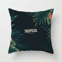 HKM-271059 Super Soft Peach Skin Fleece Pillowcase with Creative Plant Design, 45x45CM