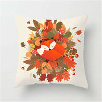 HKM-271059 Super Soft Peach Skin Fleece Pillowcase with Creative Plant Design, 45x45CM
