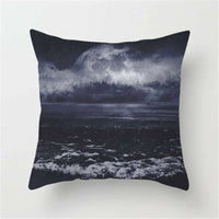 HKM-271059 Super Soft Peach Skin Fleece Pillowcase with Creative Plant Design, 45x45CM