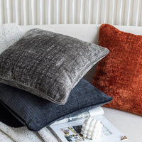 HKM-271123 Chenille Modern Square Luxury Throw Pillow Cover with Feather Velvet Filling