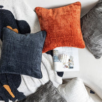 HKM-271123 Chenille Modern Square Luxury Throw Pillow Cover with Feather Velvet Filling