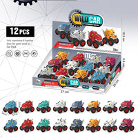 HKM-271251 Dinosaur Pull Back Car Toy - Mecha Style Inertia Vehicle for Kids Ages 5 and Up
