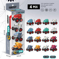 HKM-271251 Dinosaur Pull Back Car Toy - Mecha Style Inertia Vehicle for Kids Ages 5 and Up