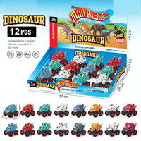 HKM-271251 Dinosaur Pull Back Car Toy - Mecha Style Inertia Vehicle for Kids Ages 5 and Up