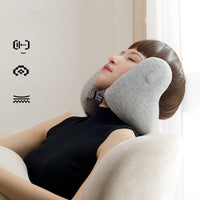 HKM-271443 U-Shaped Travel Neck Pillow with Memory Foam and Noise Reduction Design